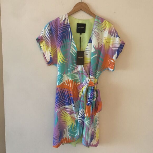 Le Superbe Desert Palms Wrap Mini Dress Sz 8 NWT $395 - Picture 4 of 6